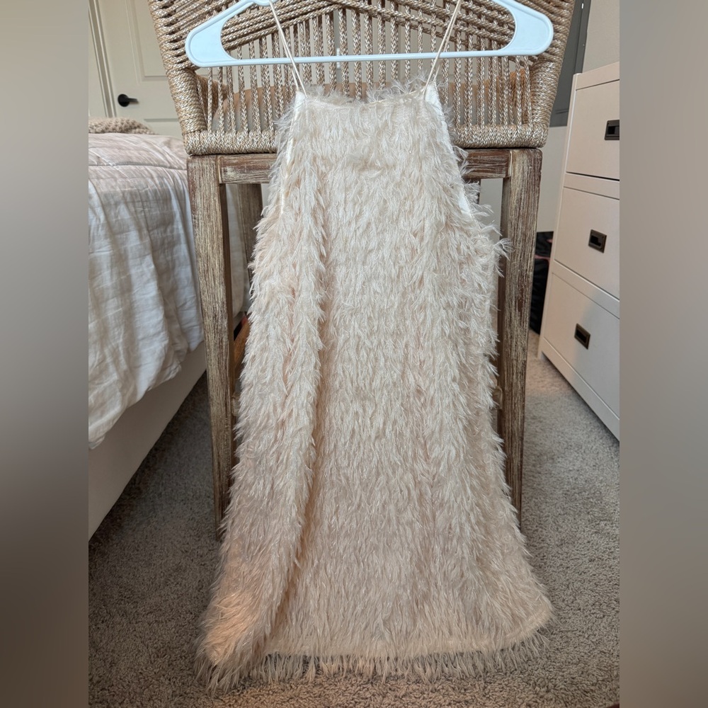 Faux Feather Dress